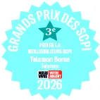 Badge « Grands Prix des SCPI 2026 » récompensant Telamon Borea, 3e de la meilleure jeune SCPI